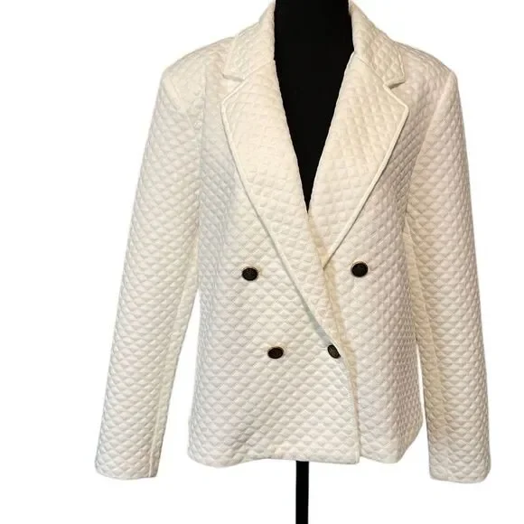 SOHO Apparel Ltd. Women’s L/S Waffled Double Breast Coat/Jacket - Picture 2 of 10